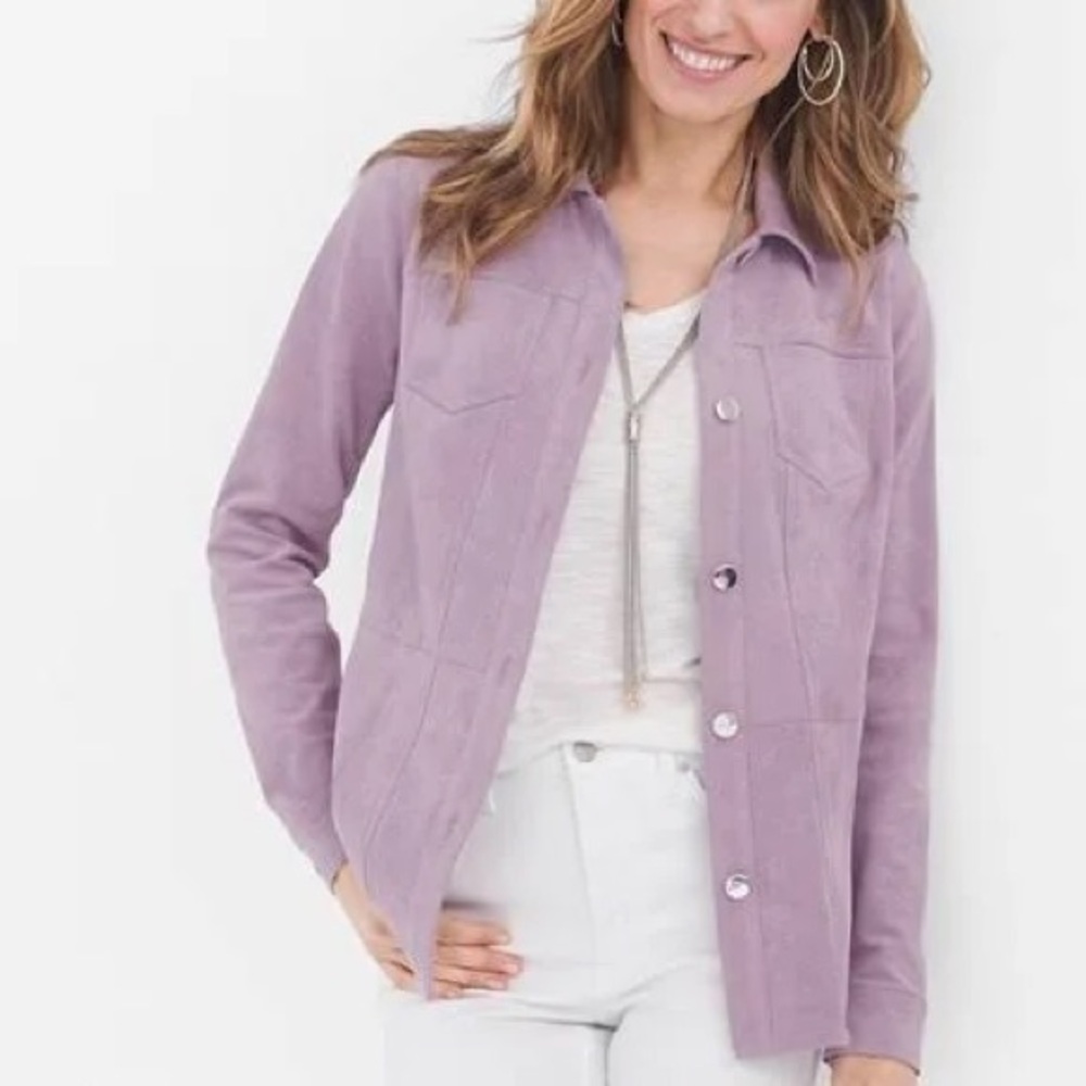 LIKE NEW Chico’s Faux Suede Jacket